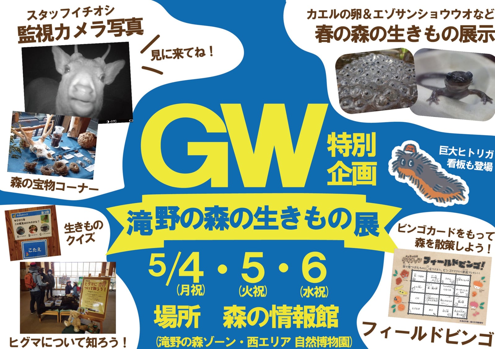 【GW特別企画】滝野の森の生きもの展