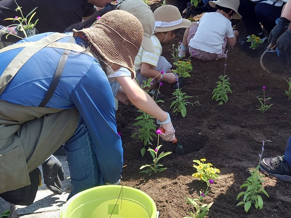 都市緑化ホール ~ナナキタ player1 project~ 仙台花と緑の会 夏の花植え体験会