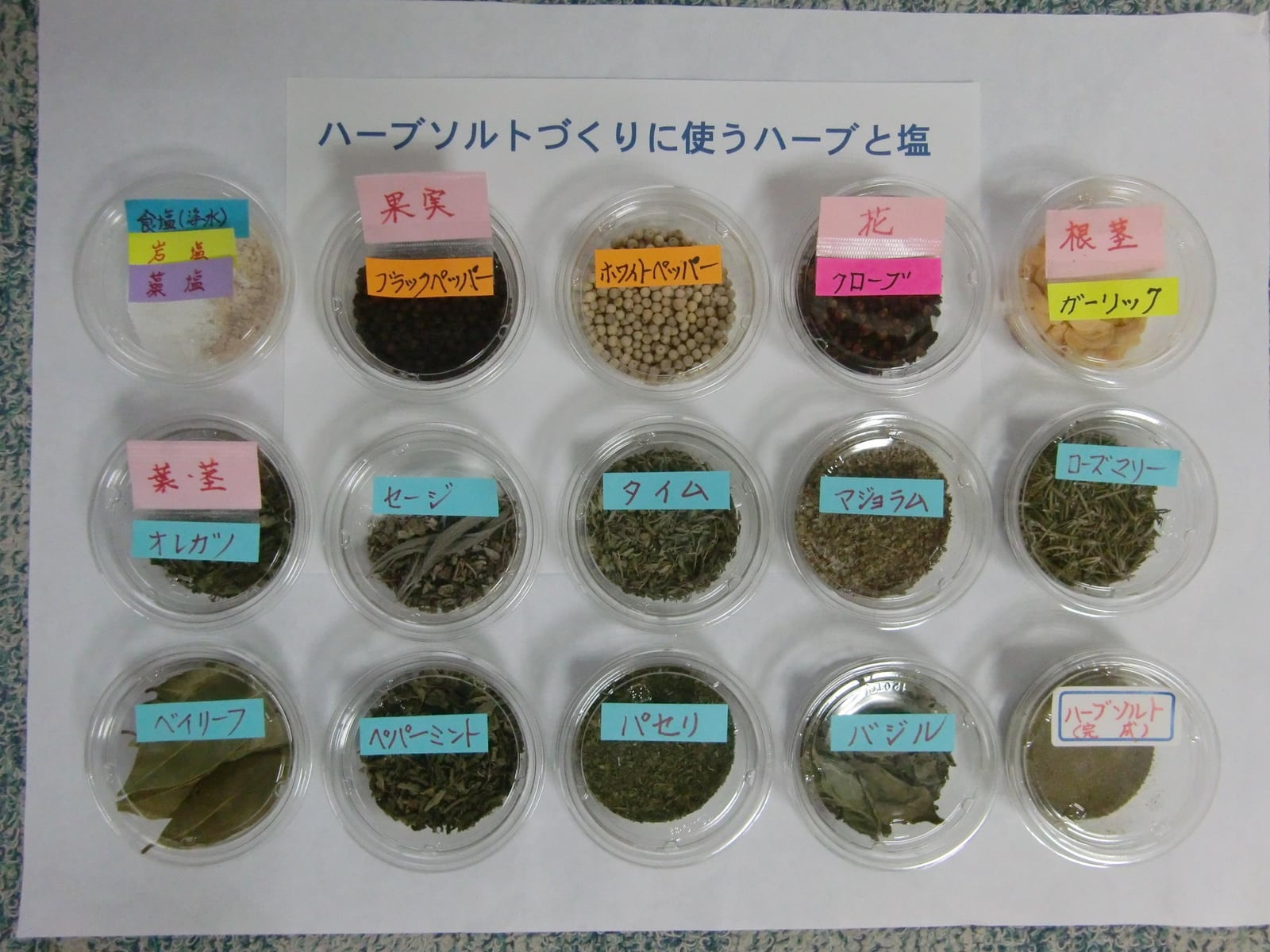 ハーブ講座「ハーブソルトづくり」体験(4月27日(土))