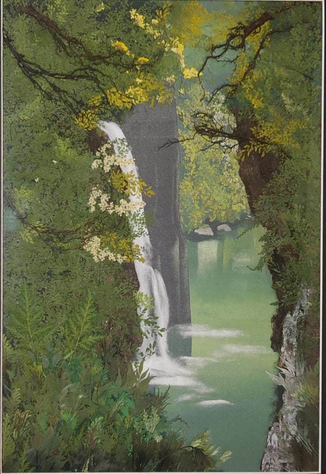 押し花アートの作品展