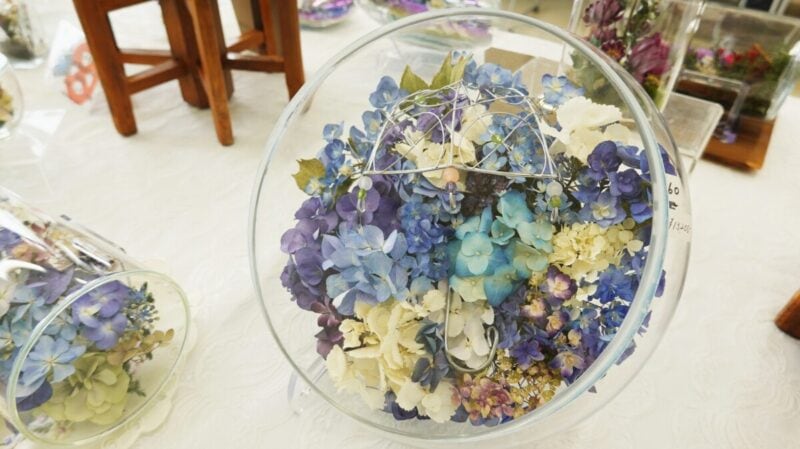 山野草アートボトル・ドライフラワーアレンジメント体験教室