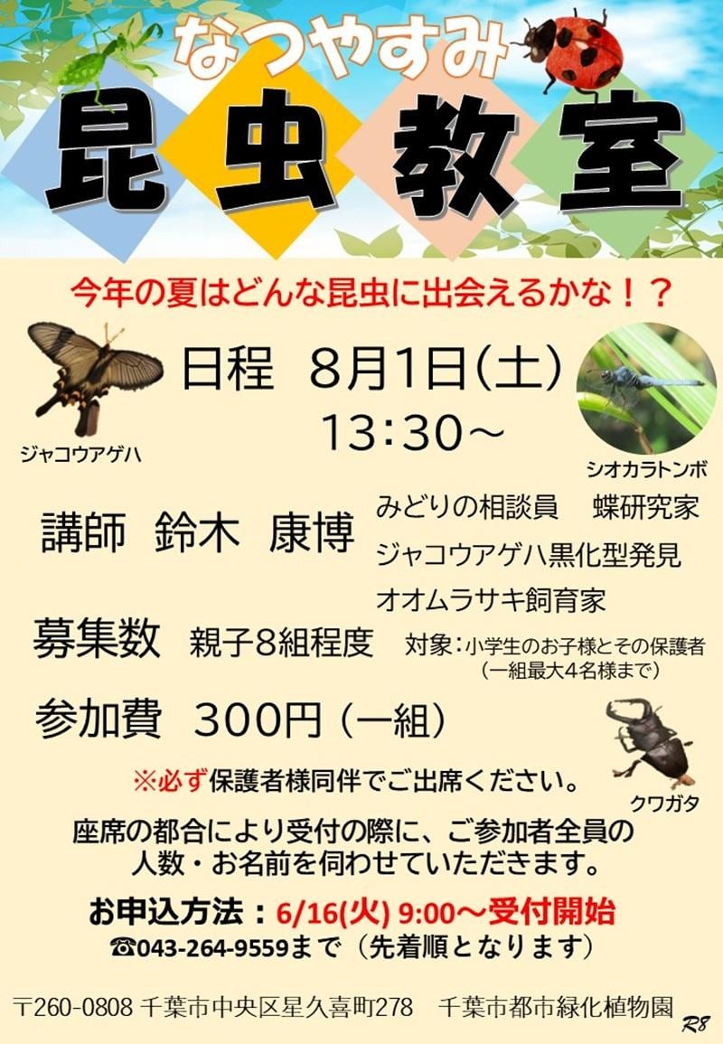 【単発講座】☆「夏休み昆虫教室」☆