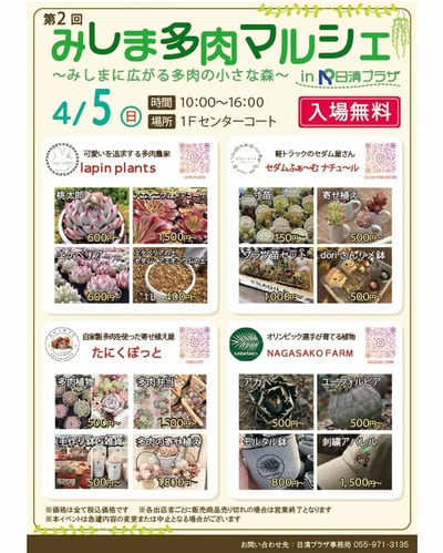 第2回みしま多肉マルシェ