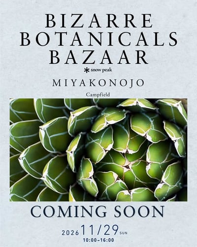 Bizarre Botanicals Bazaar in Snow Peak MIYAKONOJO Campfield