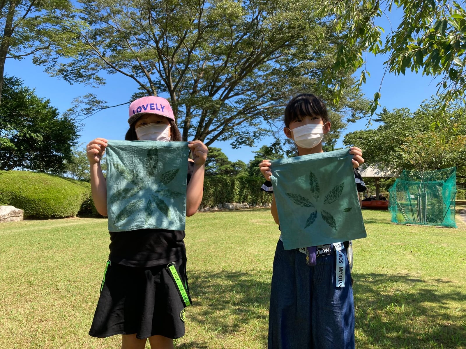 藍の生葉染め体験