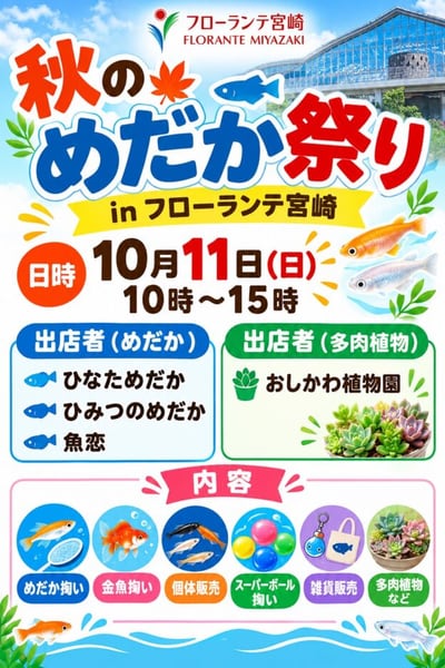 秋のめだか祭り