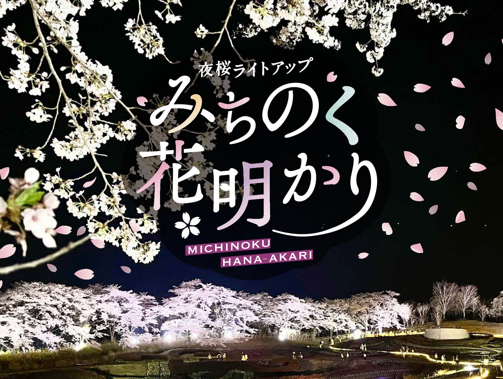 夜桜ライトアップ~みちのく花明かり~ イメージ画像1